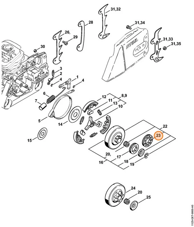 Stihl - 0000-642-1239 - Ring Chain Sprocket