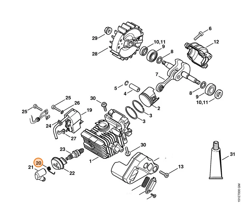 Stihl - 0000-998-0604 - Shoulder Spring