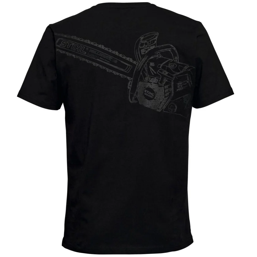 STIHL - 0421-300-8056 - T-Shirt with Chainsaw MS 500i Black L