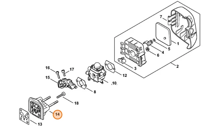 Stihl - 4140-120-2300 - Intermediate Flange