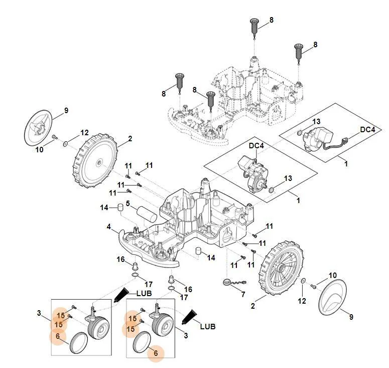 Stihl - 6301-700-0411 - Wheel