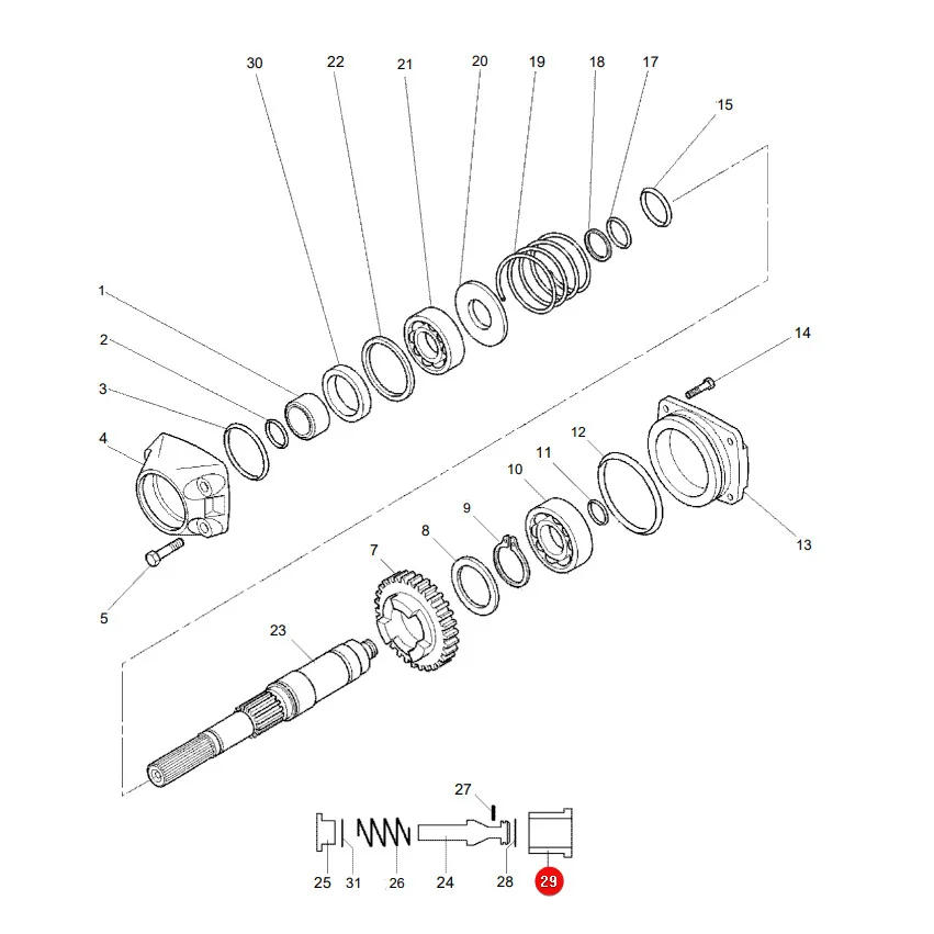 AGCO - 3819093M1 - Massey Ferguson Range Transmission Connector