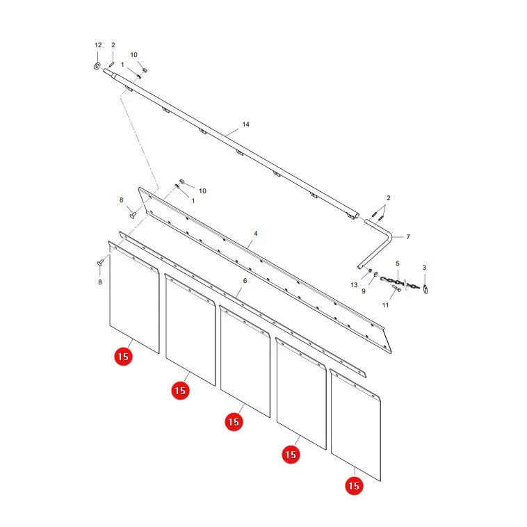 AGCO - ACX3678200 -  Massey Ferguson Shaker Rubber Cover