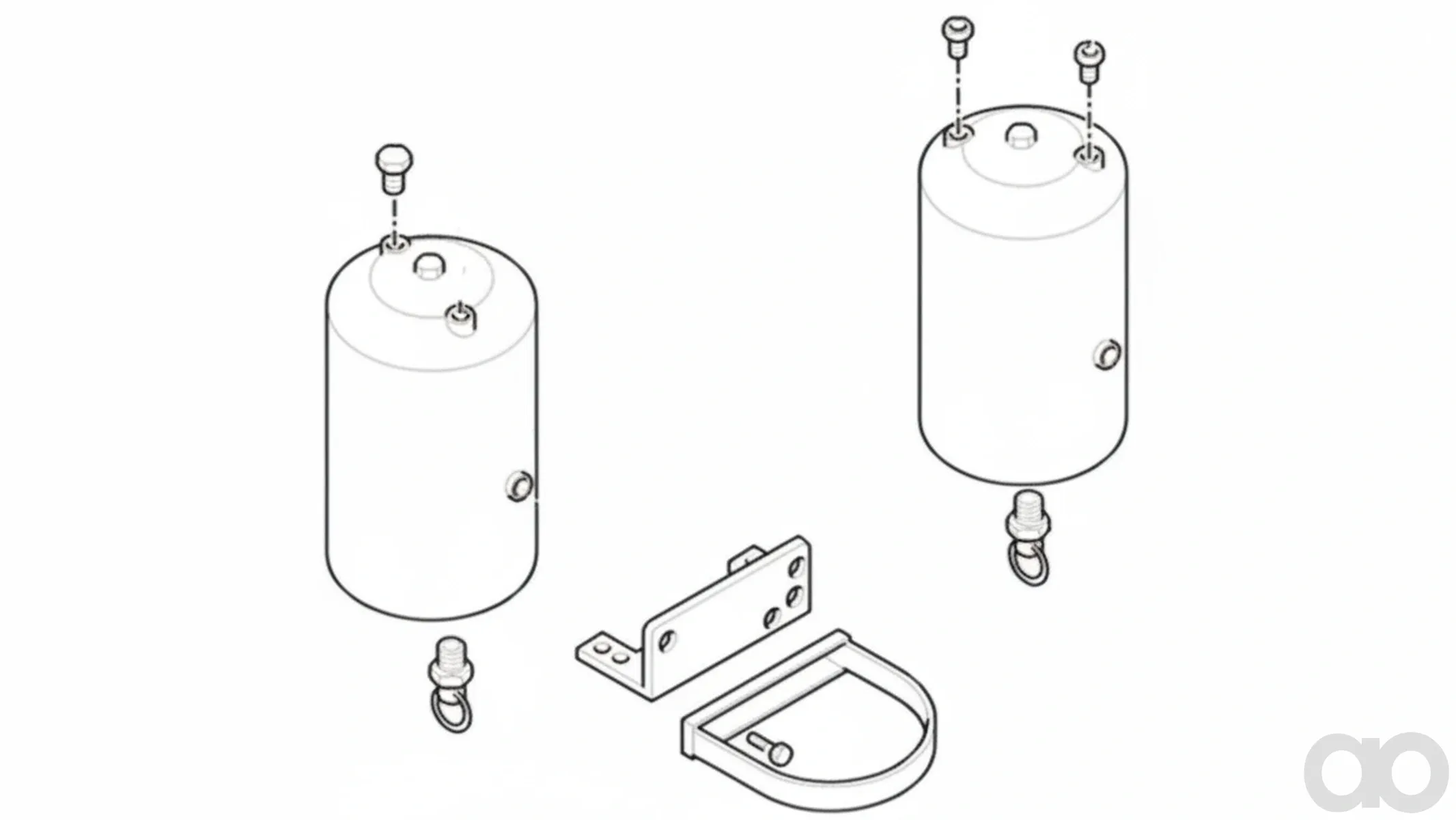 Case IH - 718219370 - Air Brake Reservoirs Kit - Universal - DEFAULT