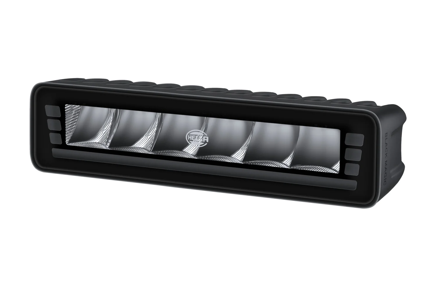 HELLA - 1FB 358 236-241 - Lightbar, Black Magic Edgeless Pro 7" Mini, 12/24V, white/yellow (amber), 21 – Front