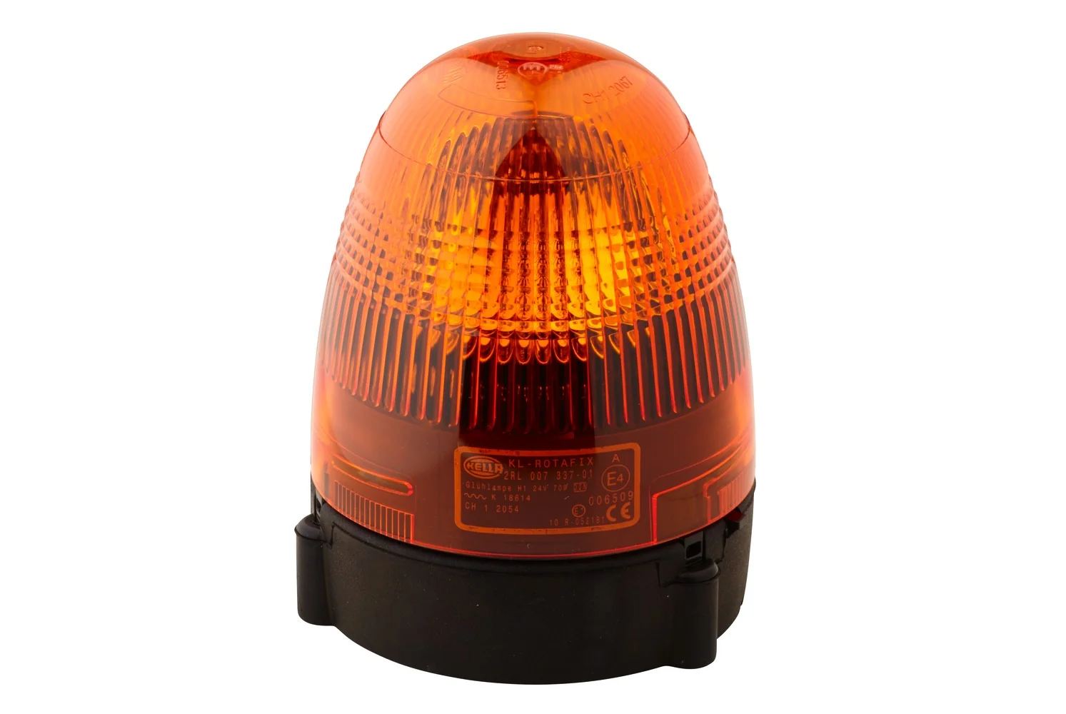 HELLA - 2RL 007 337-011 - Halogen-Rotating Beacon, KL Rotafix, 24V, yellow (amber)