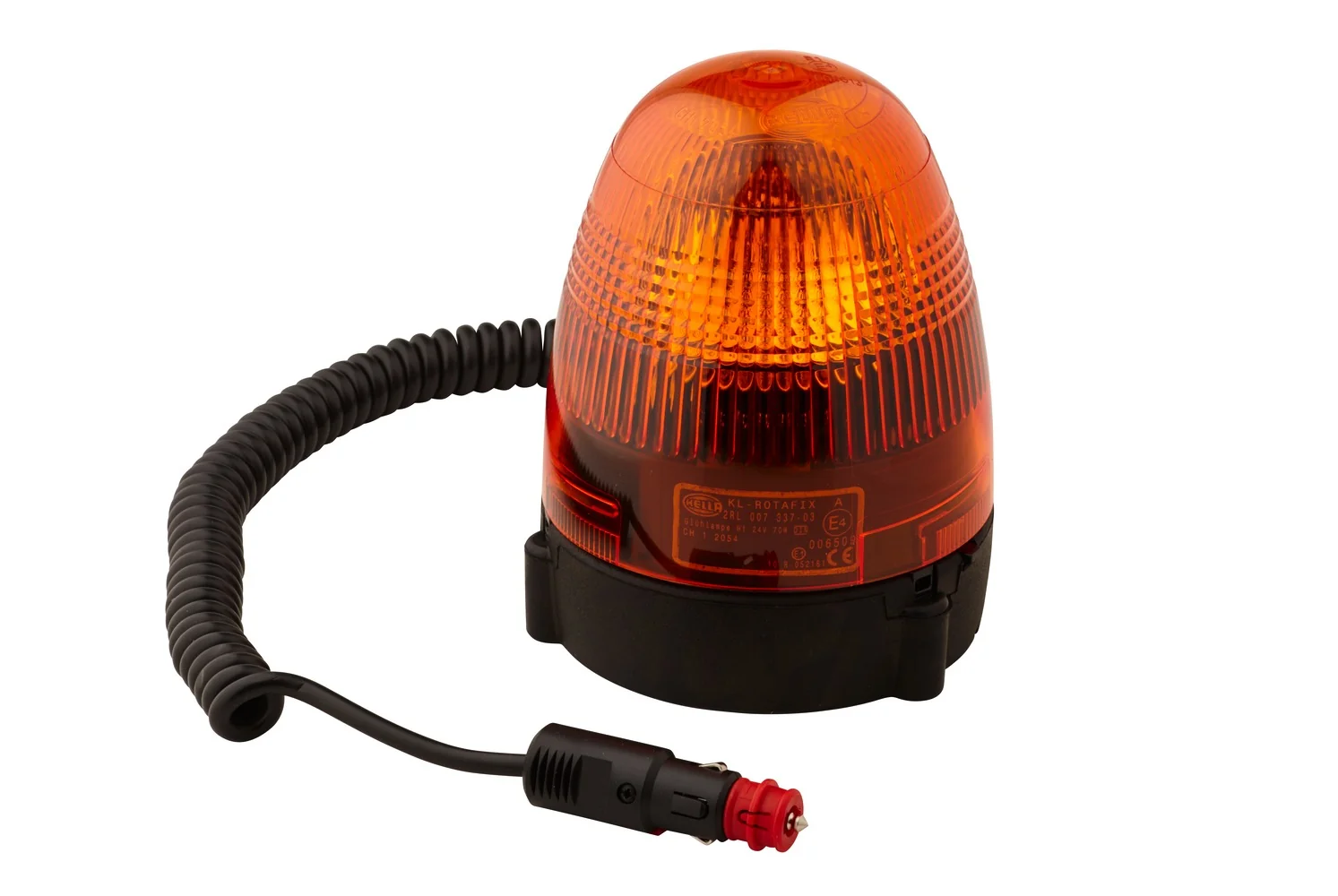 HELLA - 2RL 007 337-031 - Halogen-Rotating Beacon, KL Rotafix, 24V, yellow (amber)