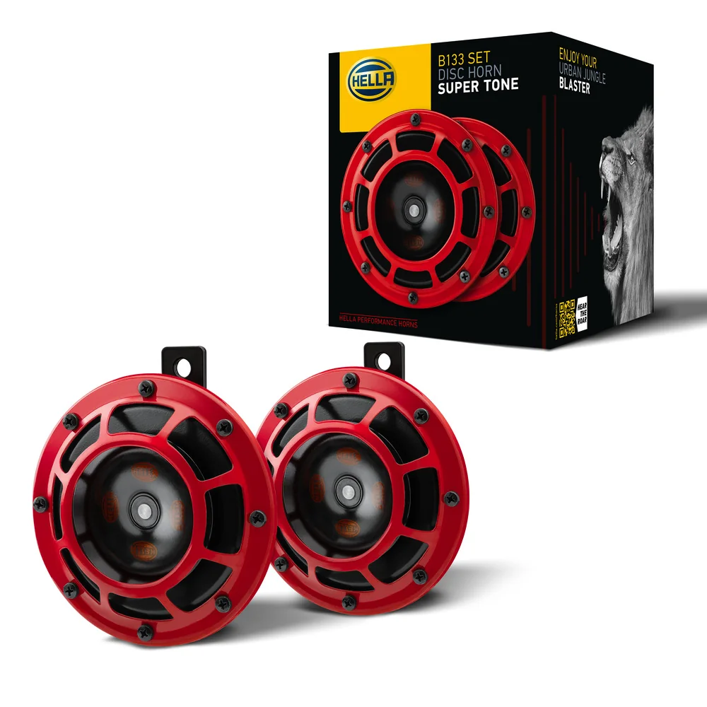 HELLA - 3AG 003 399-801 - Signal Horn, HELLA PERFORMANCE HORN B133 SET, 12V, 118dB(A), Low Tone/High T