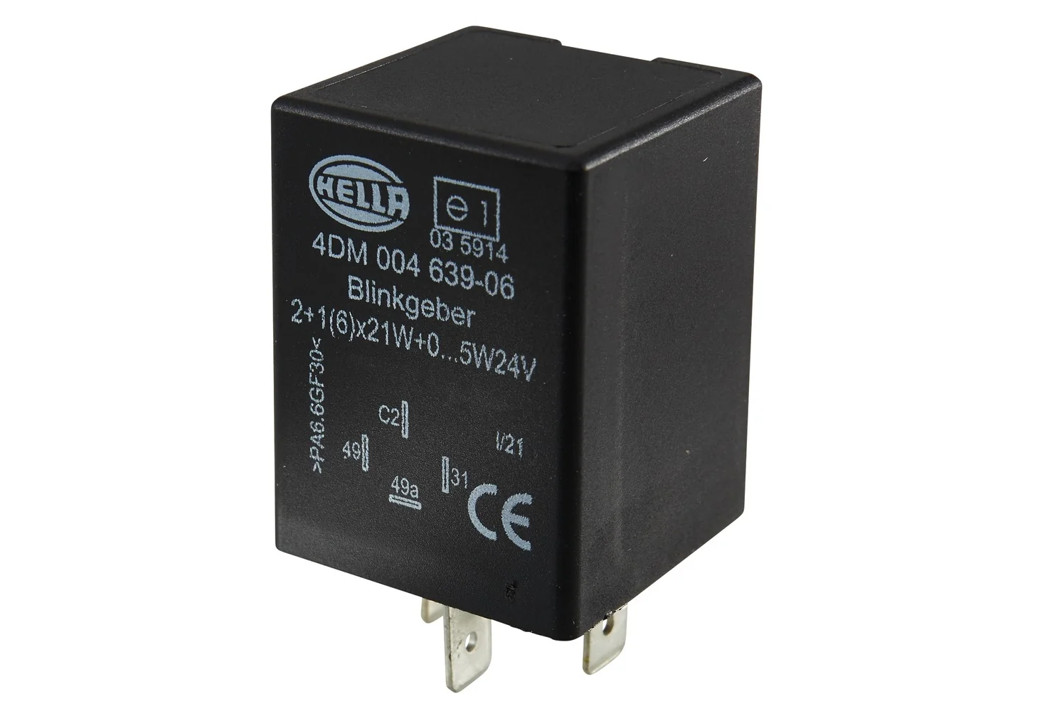 HELLA - 4DM 004 639-061 - Flasher Unit, 24V, 4-pin connector