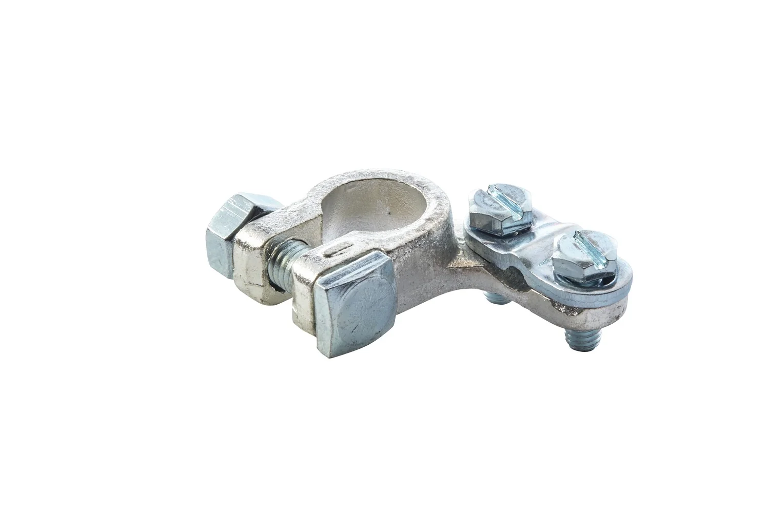HELLA - 8KX 091 452-031 - Battery Terminal Clamp, for negative terminal/Cast Part, Battery Terminal Ø: 1