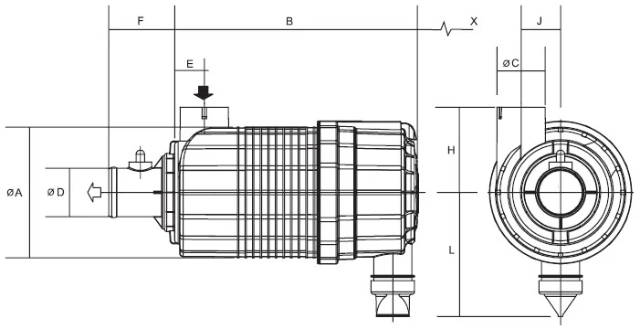 Donaldson - G090226 - Air Filter Complete Donaldson