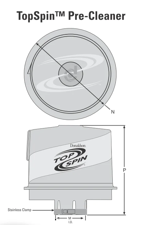 Donaldson - H002434 - Pre-Cleaner Topspin Donaldson