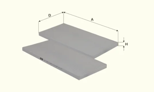 Fil Filter - HC7001 - Cabin air filter element