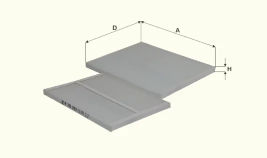 Fil Filter - HC7006 - Cabin air filter element