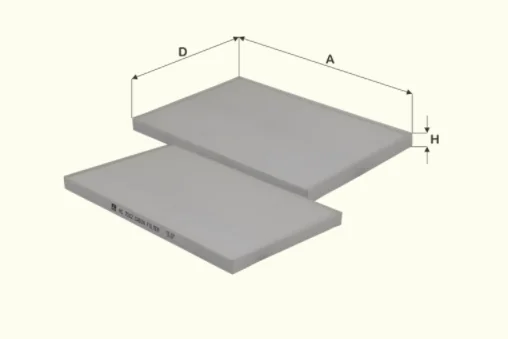Fil Filter - HC7012 - Cabin air filter element