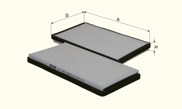 Fil Filter - HC7052 - Cabin air filter element
