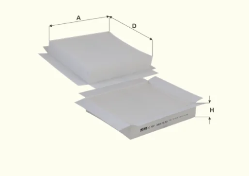 Fil Filter - HC7057 - Cabin air filter element