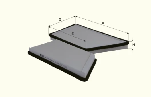 Fil Filter - HC7074 - Cabin air filter element