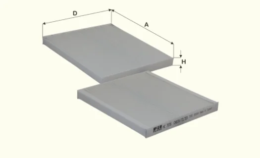 Fil Filter - HC7076 - Cabin air filter element