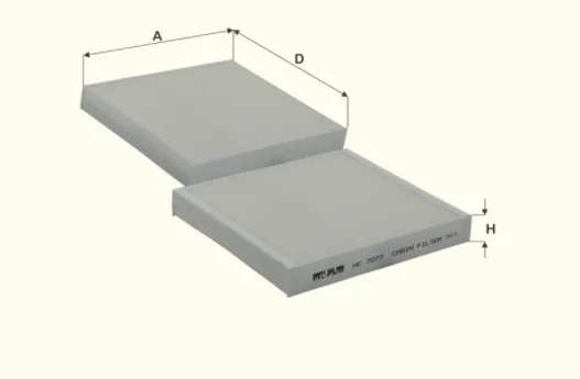 Fil Filter - HC7077 - Cabin air filter element