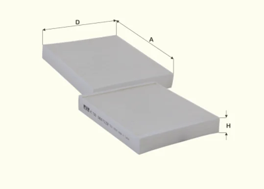 Fil Filter - HC7160 - Cabin air filter element