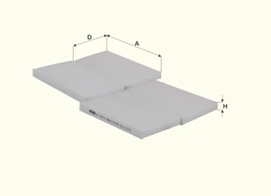 Fil Filter - HC7222-2 - Cabin air filter element