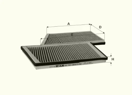 Fil Filter - HCK7051 - Cabin air filter element