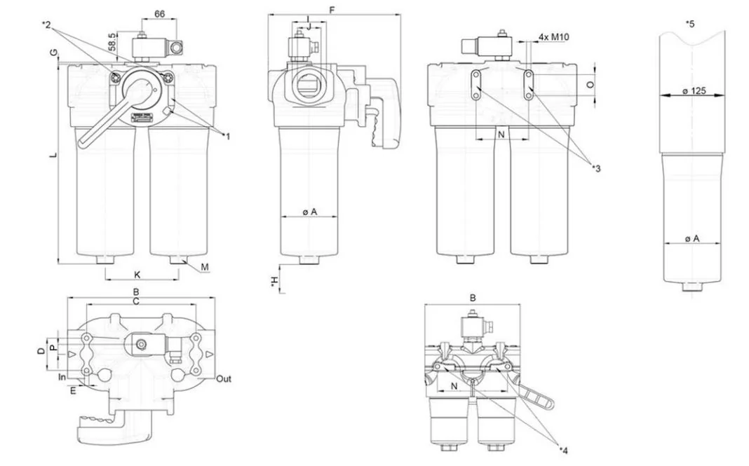 Filtration Group - PI 2105-058 - In-line filter housing