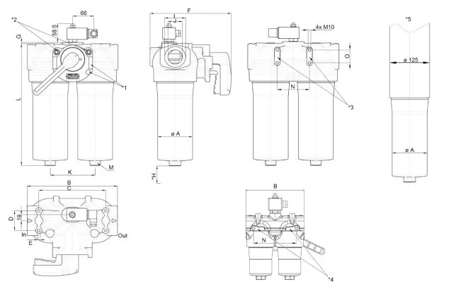Filtration Group - PI 2130-046 - Hydraulic filter housing