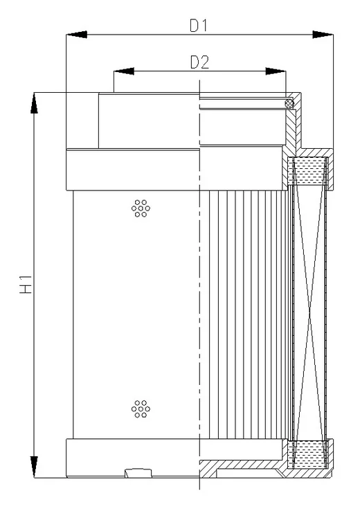 Filtrec - C342G25 - Hydraulic filter element (coreless)