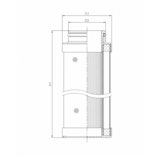 Filtrec - C611G25V - Hydraulic filter element (coreless)