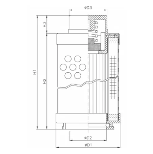 Filtrec - D155G10A - Hydraulic filter element