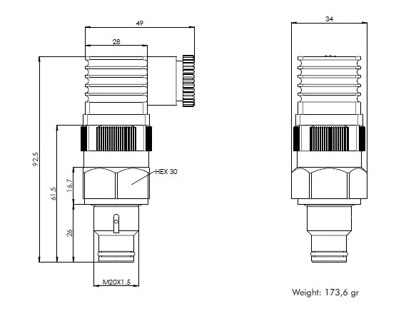 Filtrec - EY2 - Differential pressure switch 2,7 bar