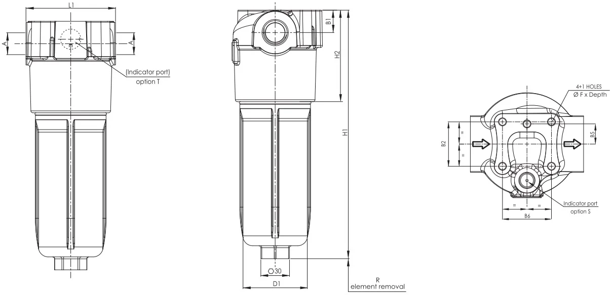 Filtrec - F160XD160G10ABB6DWV05 - In-line filter (pressure line)