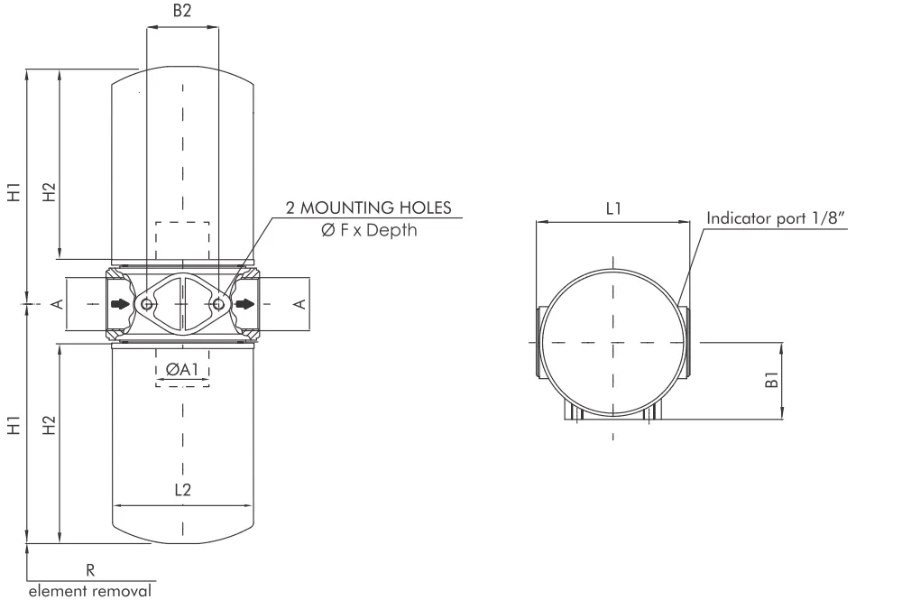 Filtrec - FA130T60BB70S1 - Spinon suction filter