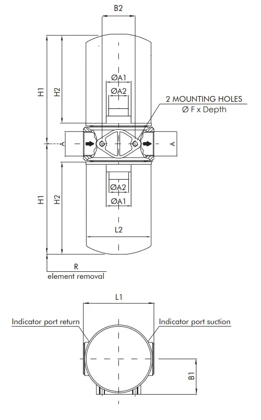 Filtrec - FA130T60BB7S000 - In-line filter (suction filter)