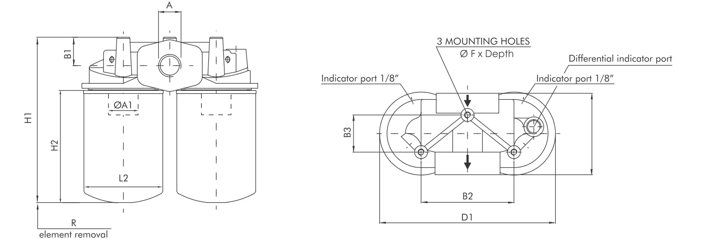 Filtrec - FA140C10BB7R00 - Inline spin-on filter