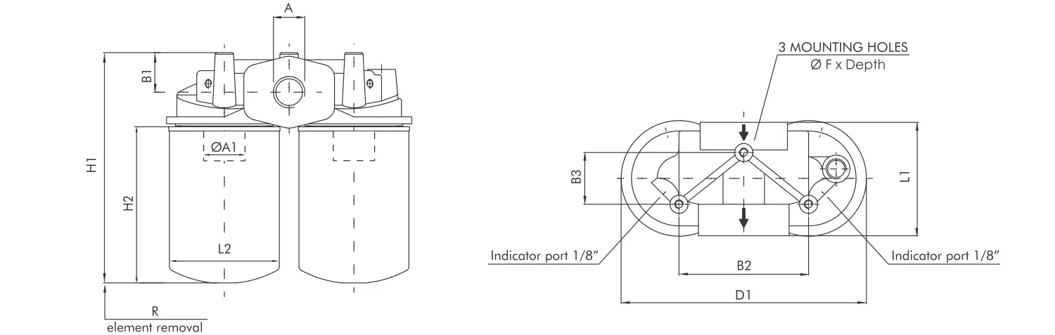Filtrec - FA140T60BB7SS1 - Inline spin-on filter