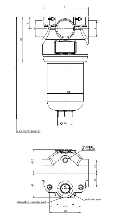 Filtrec - FH320D120000BB4DS000S0 - In-line filter housing (pressure line)