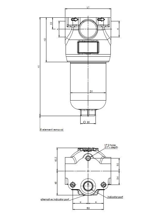 Filtrec - FH320D121000BB4DS000S0 - In-line filter housing (pressure line)