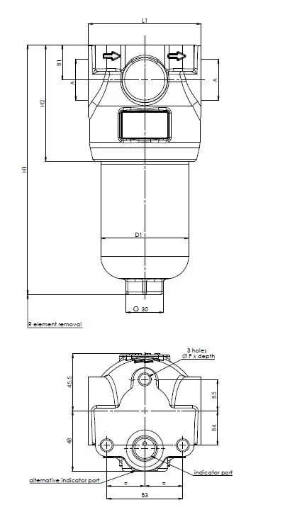 Filtrec - FH420D120000BB4D0S000S00 - In-line filter housing (pressure line)