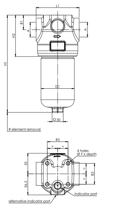 Filtrec - FH420D137000BB6D0S000S0 - In-line filter housing (pressure line)