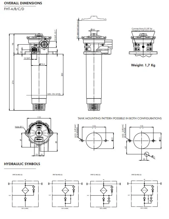 Filtrec - FHTCH511000B0B5B41000S1 - In-line filter housing