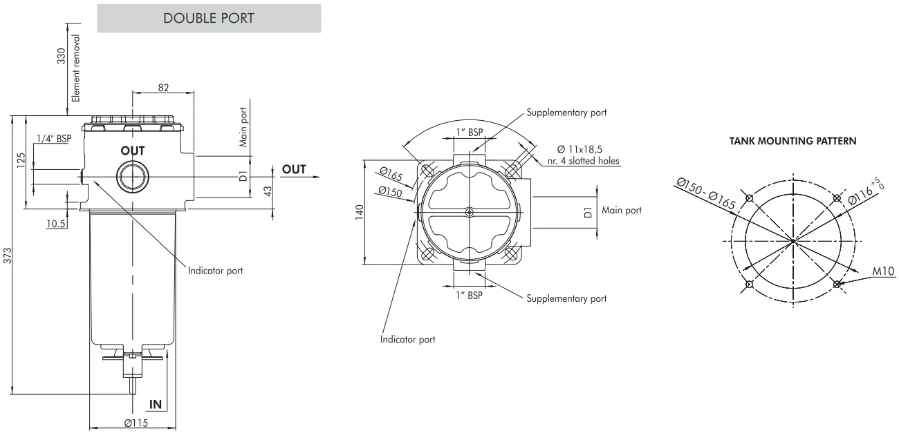 Filtrec - FS741T125BC600P00 - Suction filter fs-7