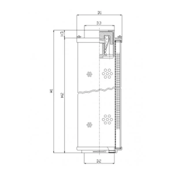 Filtrec - RHR2600N05V - Hydraulic filter element