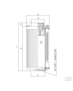 Filtrec - RHR500GW03V3/AB1 - Hydraulic filter element