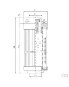 Filtrec - RHR660B500B - Hydraulic filter element