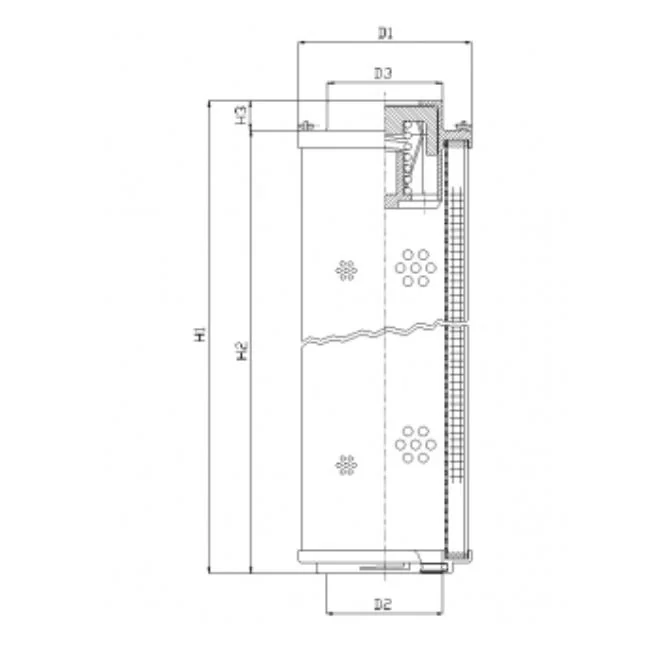 Filtrec - RHR660N05V - Hydraulic filter element