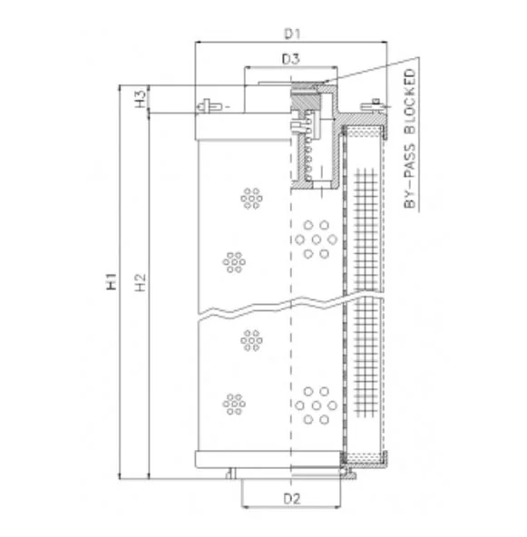 Filtrec - RHR660N10V - Hydraulic filter element