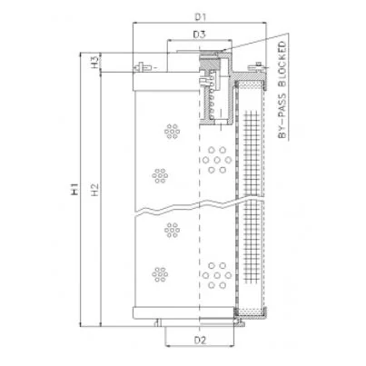 Filtrec - RHR660S25V/2 - Hydraulic filter element